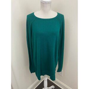 LOFT Outlet Green Long Sleeve Sweater Size Large